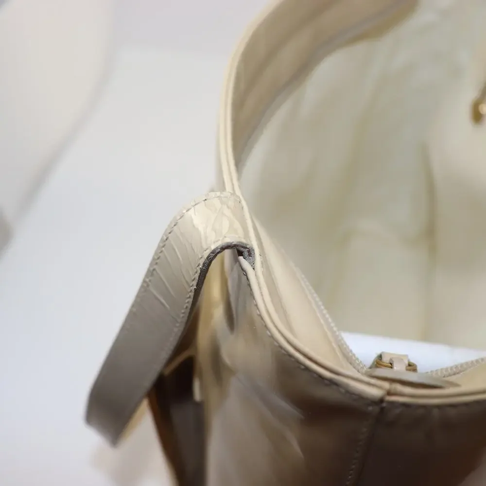 Vintage Gucci Smooth Leather Tote in Cream‎ – Rare Design, Beautiful Condition